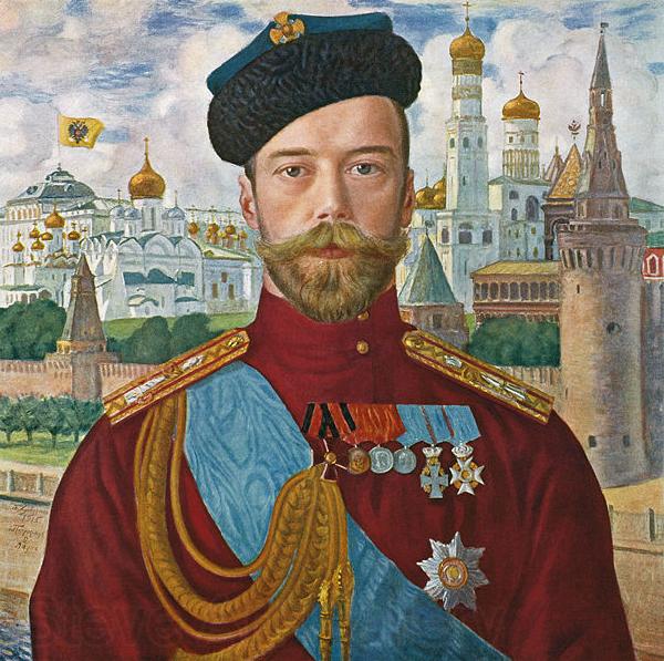 Boris Kustodiev Tsar Nicholas II France oil painting art